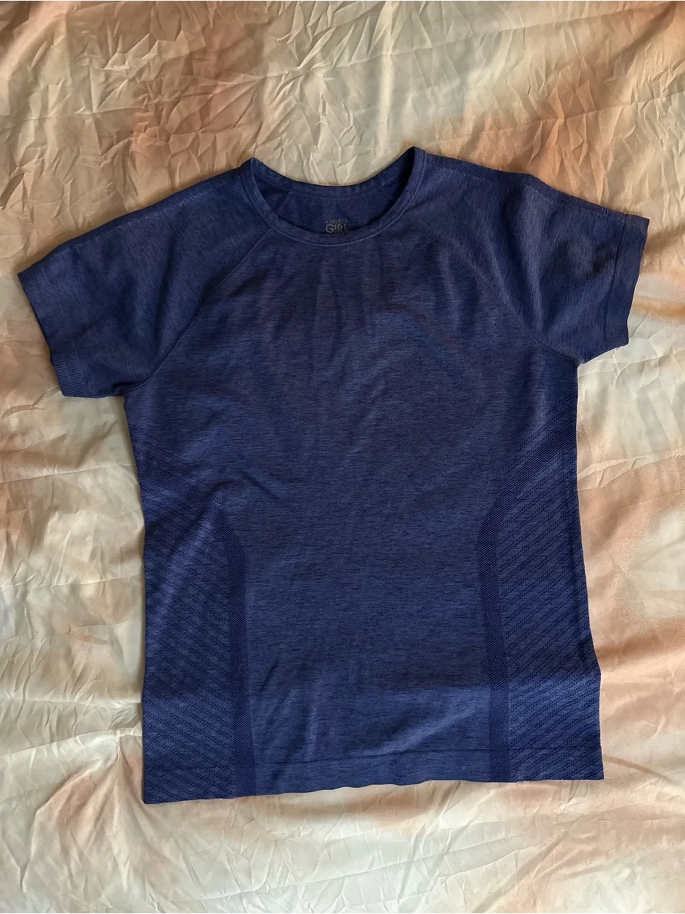 Athleta Girl | Navy “Powerful” Short Sleeve Active Workout Tee | Size Large